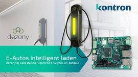 Kontron's System on Modul SoM SL STM32MP157 und dezony IQ Ladestation