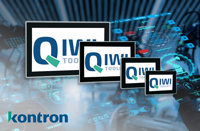 Web Panel in den Display Größen 5", 7", 10,1", 15,6" mit QIWI Software Toolkit Logo